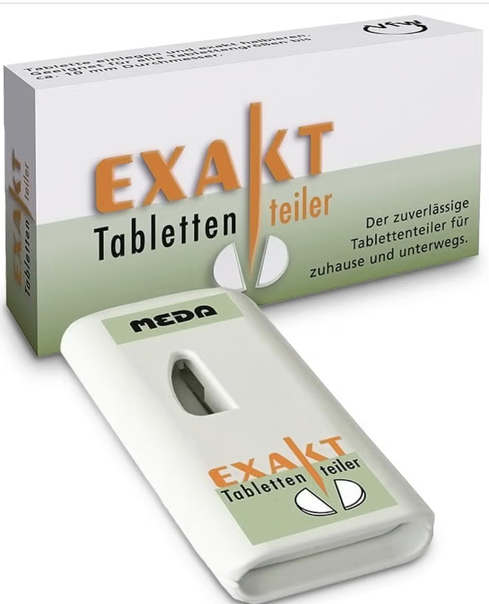 EXAKT Tablettenteiler mit Verpackung