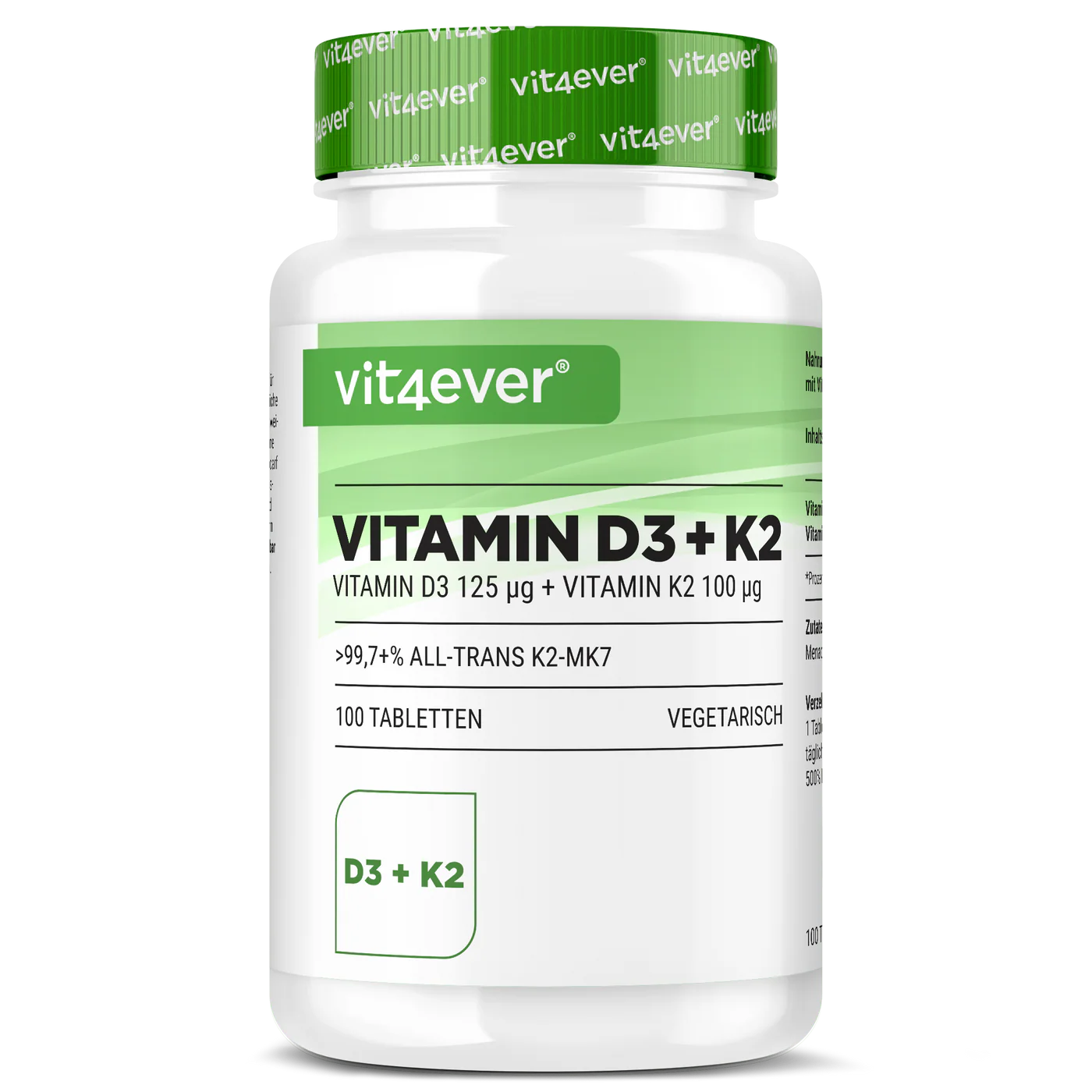 Produktdose von vit4ever Vitamin D3 + K2